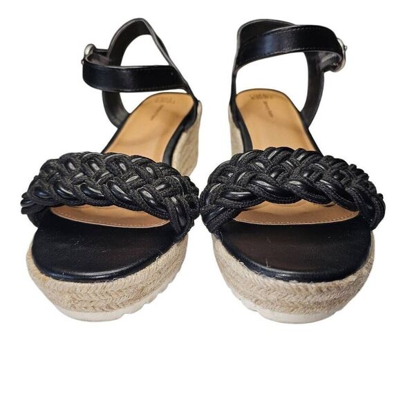 Time and Tru Women's Braided Mid-Heel Wedge Sandals Size 9.5 - Picture 11 of 12